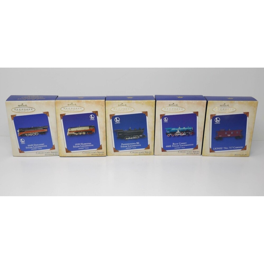 Hallmark Keepsake 2002-2005 Lionel Train Locomotive Caboose Christmas Ornaments